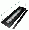 Biofireplace built-in insert 65 cm black matte with glass