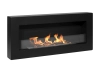 Biofireplace hanging with glass 900x400 Box black structural matte