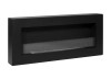 Biofireplace hanging with glass 900x400 Box black structural matte