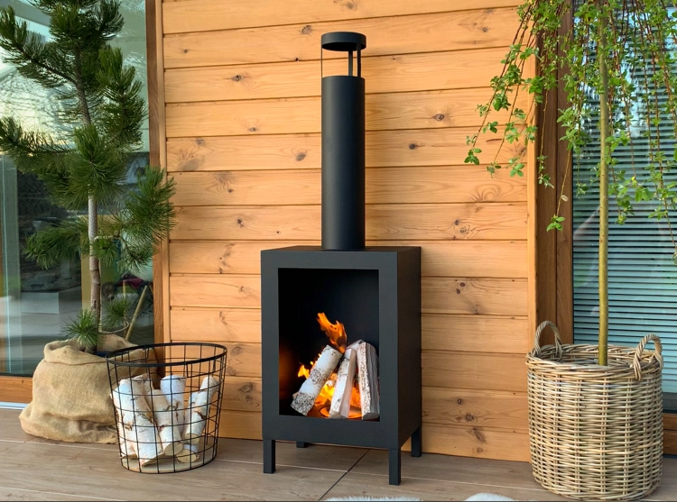 Biofireplace freestanding Kozen black matte