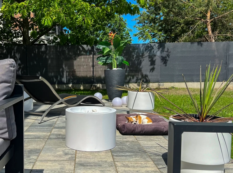 Biofireplace freestanding Moon white matte