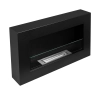 Biofireplace hanging with glass 650x400 BOX black structural matte
