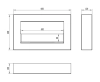 Biofireplace hanging with glass 650x400 BOX black structural matte