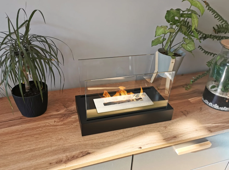 Biofireplace freestanding Glow black mat