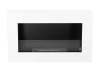 Wall-hung biofireplace with glass 650x400 Box white structured matt