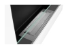 Wall-hung biofireplace with glass 650x400 Box white structured matt