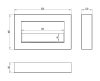 Wall-hung biofireplace with glass 650x400 Box white structured matt