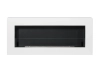 Biofireplace hanging with glass 900x400 Box white structural matte