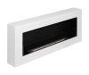 Biofireplace hanging with glass 900x400 Box white structural matte
