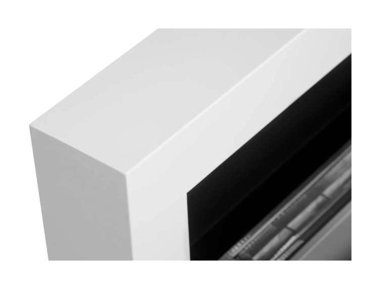 Biofireplace hanging with glass 900x400 Box white structural matte