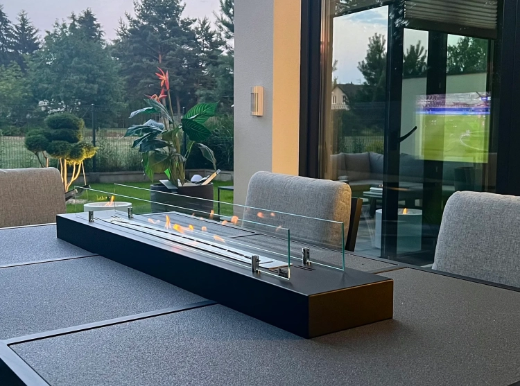 Biofireplace insert 1200mm with glass