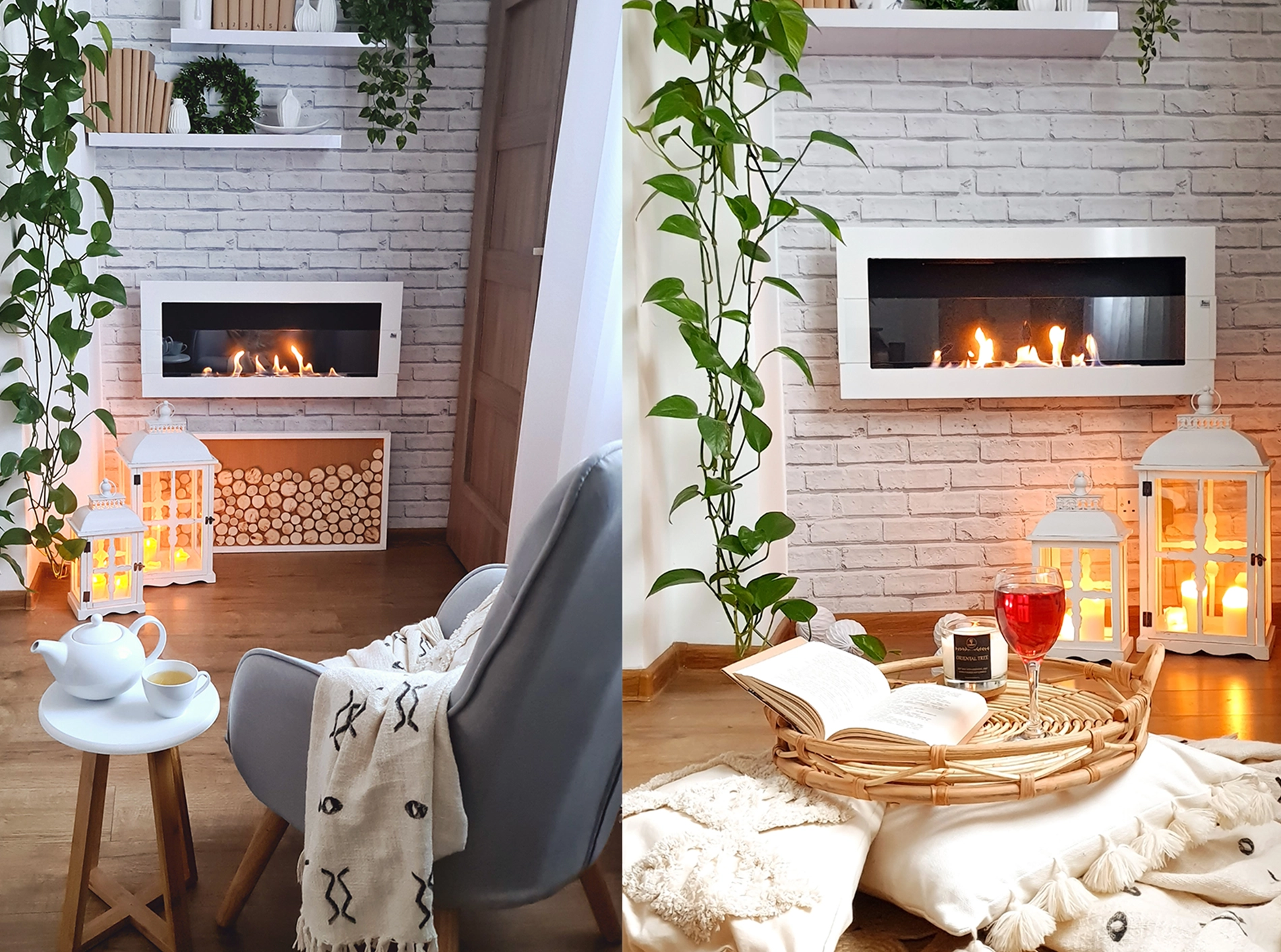 Freestanding Bio Fireplace Smart Black Matte