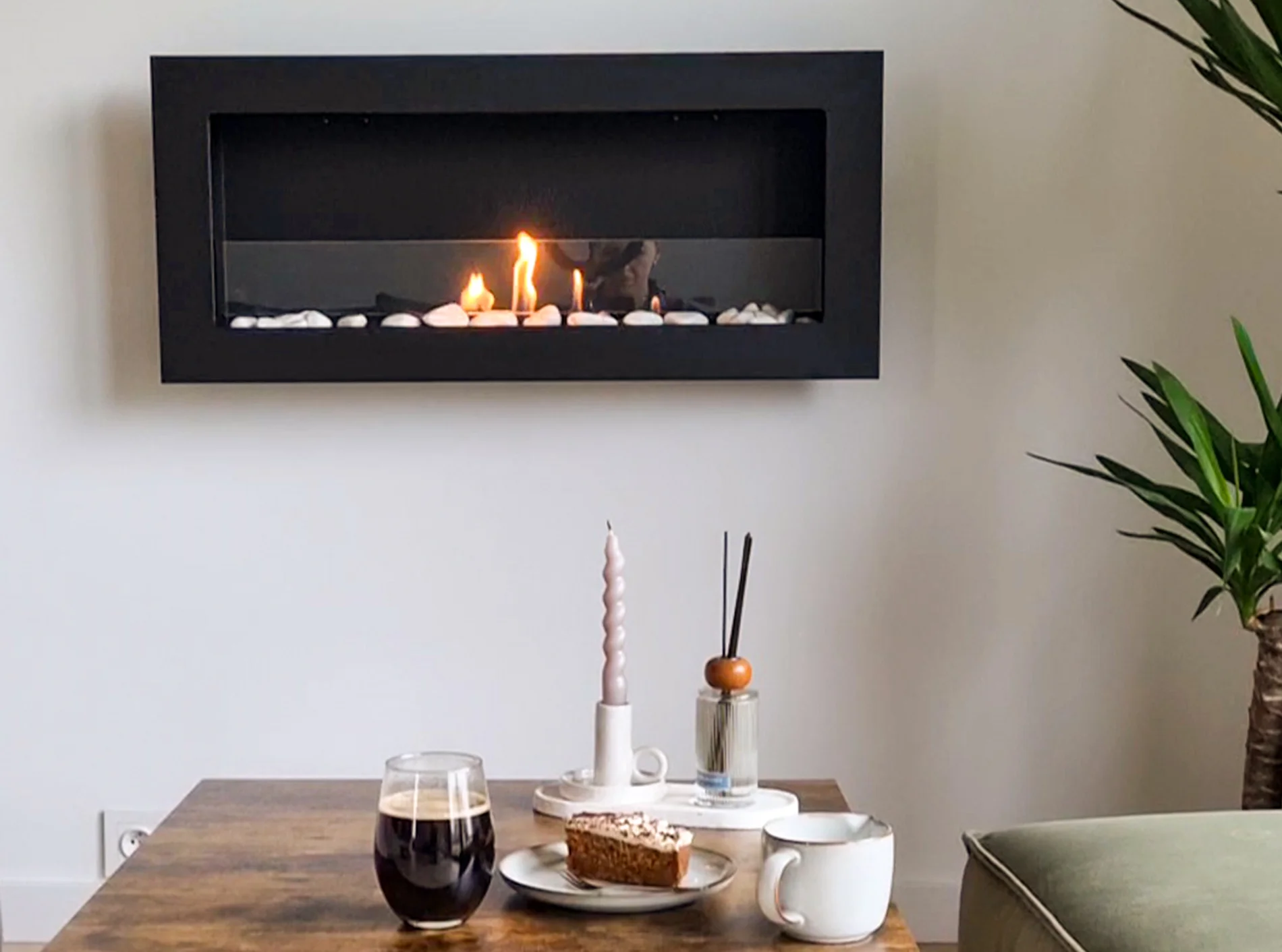 Freestanding Bio Fireplace Smart Black Matte