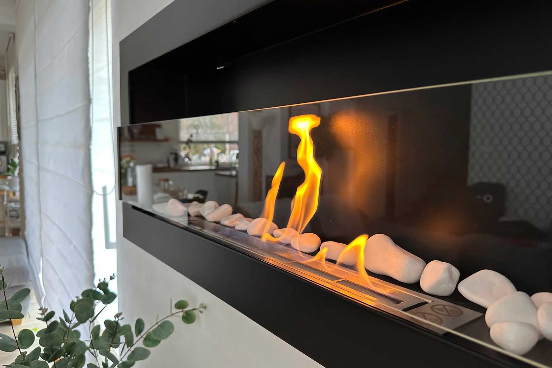 biofireplace heats and heating power
