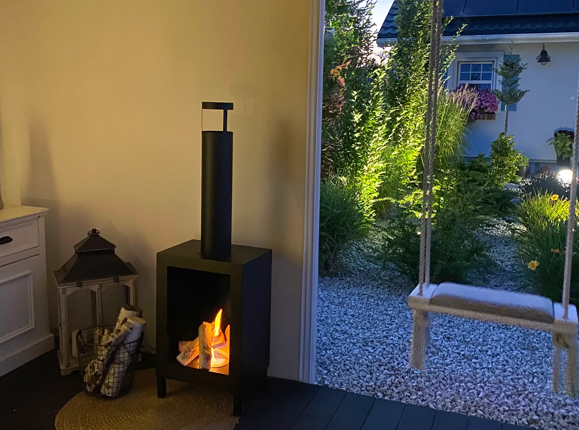 Freestanding Bio Fireplace Smart Black Matte